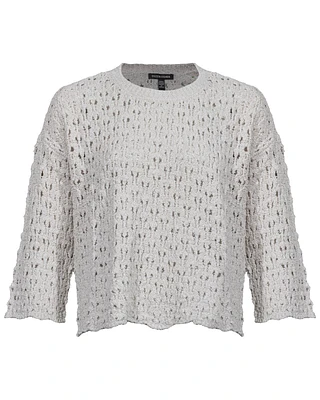 Eileen Fisher Cotton Fluff Bracelet Sleeve Top