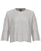 Eileen Fisher Cotton Fluff Bracelet Sleeve Top