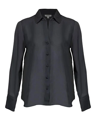 L'Agence Halie Black Dragon Back Blouse