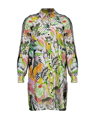 Marc Cain Tropical Print Shirt Dress