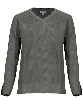 Kinross Lurex Tipped Vee Pullover