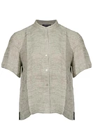 Eileen Fisher Mandarin Short Sleeve Shirt