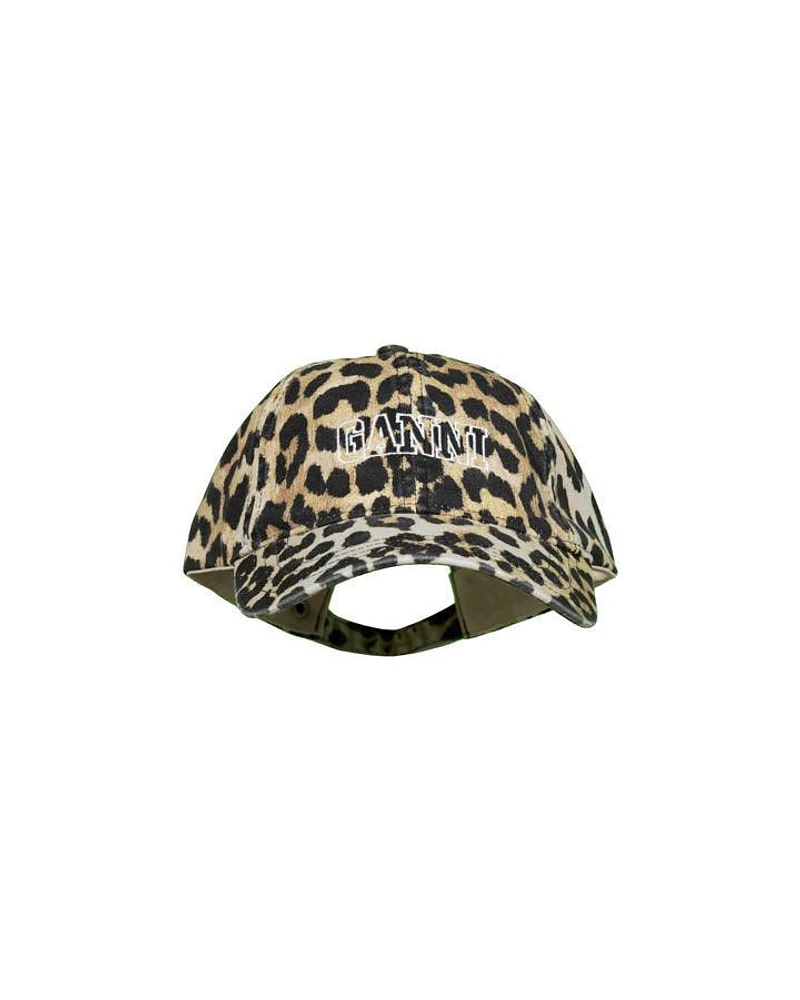 Ganni Leopard Print Cap