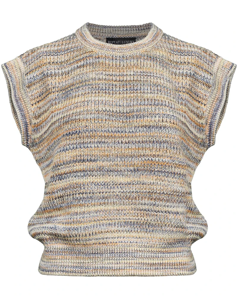 Repeat Cap Sleeve Knit Pullover