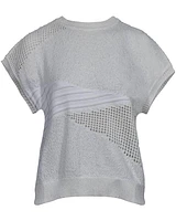 Tonet Cap Sleeve Intarsia Pullover