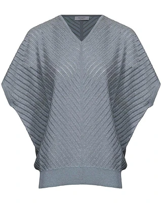 Tonet Shimmer Rib V-Neck Pullover