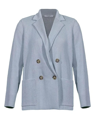 Tonet Ribbed Knit Double Breasted Blazer