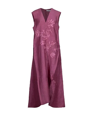 Tonet Floral Embroidery Sleeveless Maxi Dress