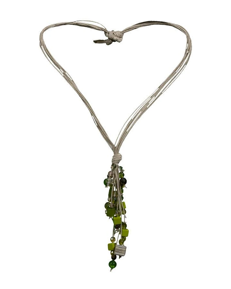 Hubert Gasser Green Dangles Necklace