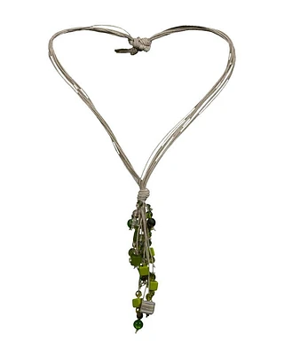 Hubert Gasser Green Dangles Necklace