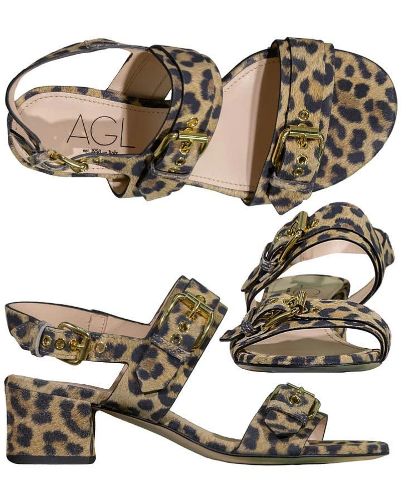 AGL Lala Aminal Print Strap Sandal