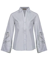 Purotatto Embroidered Sleeves Shirt