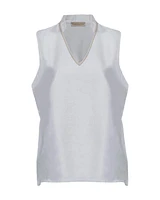 Purotatto Sleeveless Linen Blouse