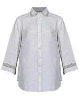 Purotatto Linen Shirt With Knit Details