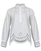 Notshy Cashmere Airam Eyelet Detail Top