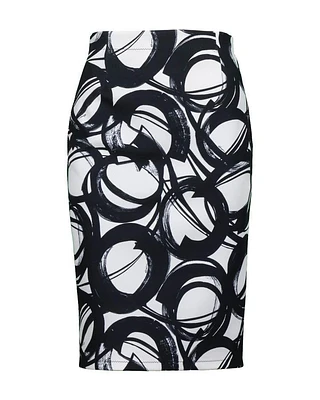 Shan Luna Printed Pencil Skirt