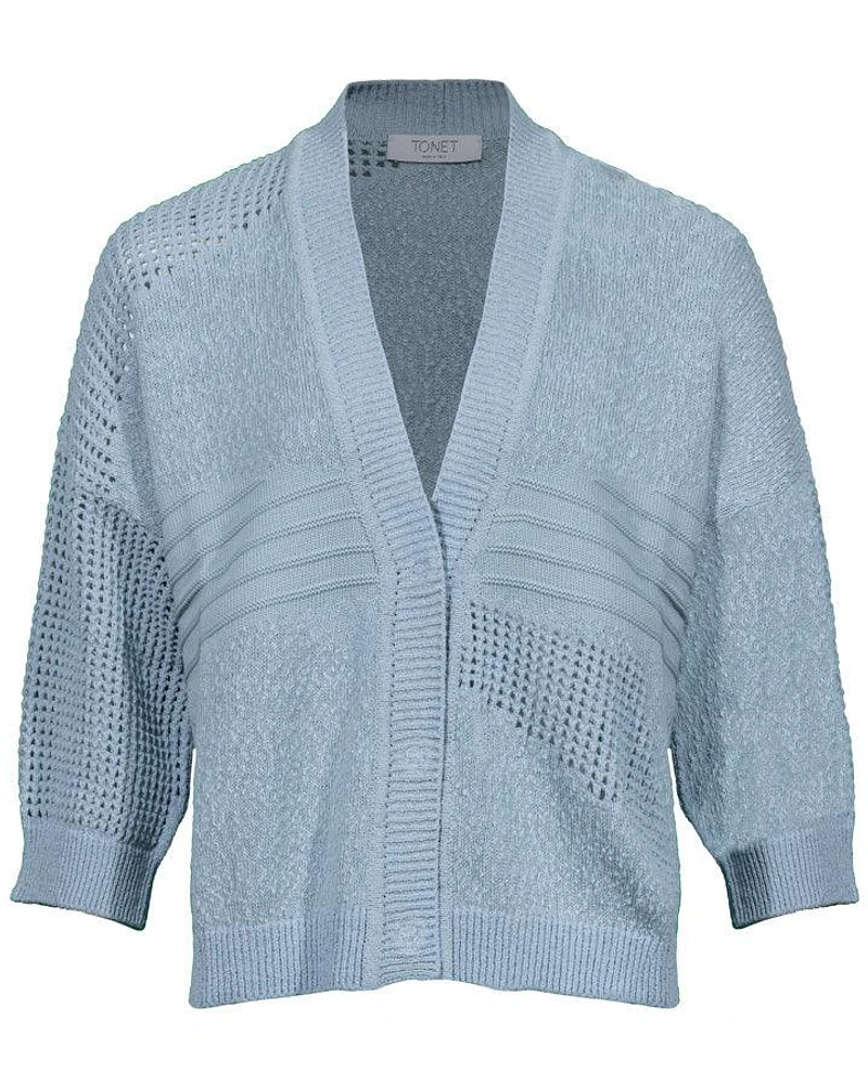 Tonet Elbow Sleeve Intarsia Cardigan