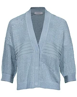 Tonet Elbow Sleeve Intarsia Cardigan