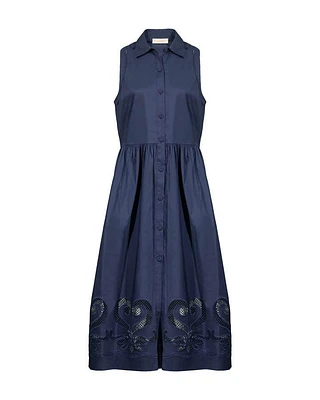 Purotatto Embroidered Shirt Dress