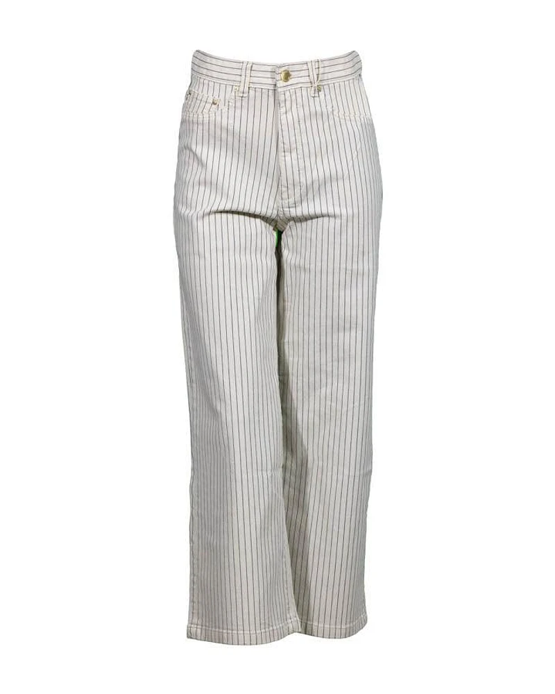 DL1961 Hepburn Striped Wide Leg Ankle Pants
