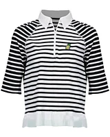 Marc Cain Striped Zip Polo Shirt