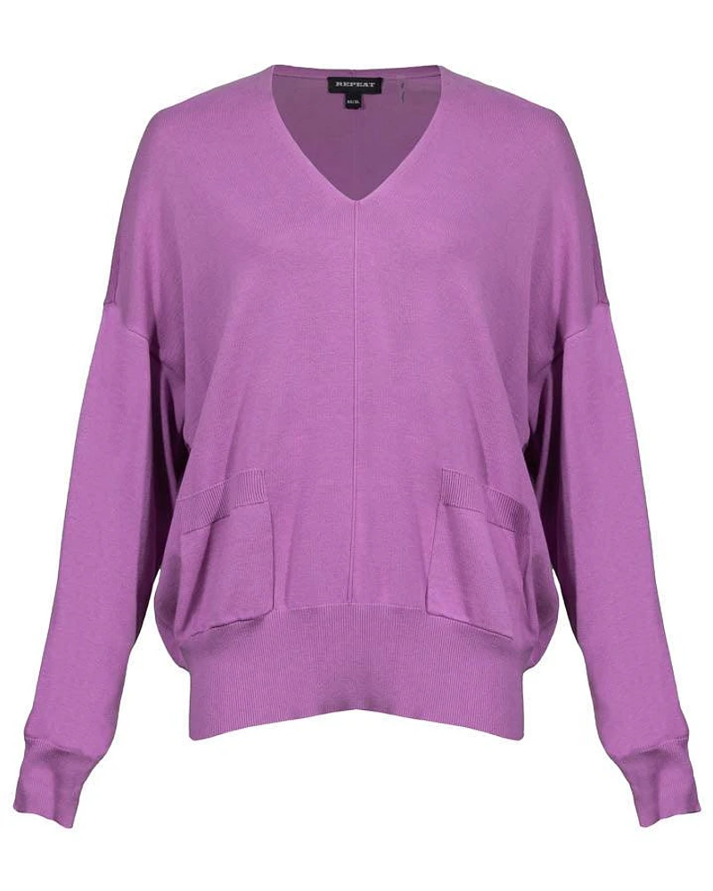 Repeat Relaxed Fit V-Neck Pullover