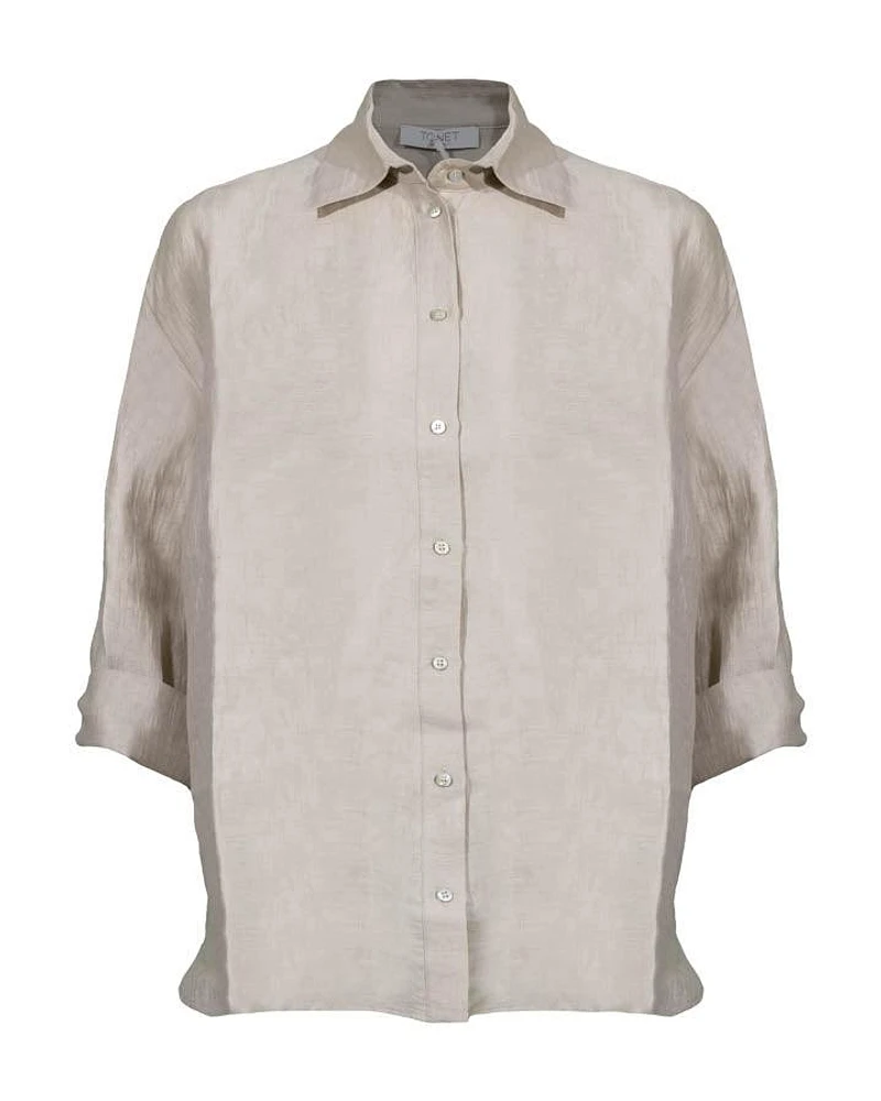 Tonet Relaxed Linen Button Down Shirt