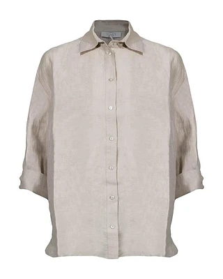 Tonet Relaxed Linen Button Down Shirt