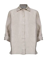Tonet Relaxed Linen Button Down Shirt