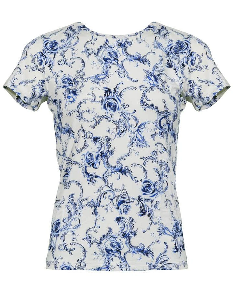 L'Agence Ressi Baroque Swirl Print Tee