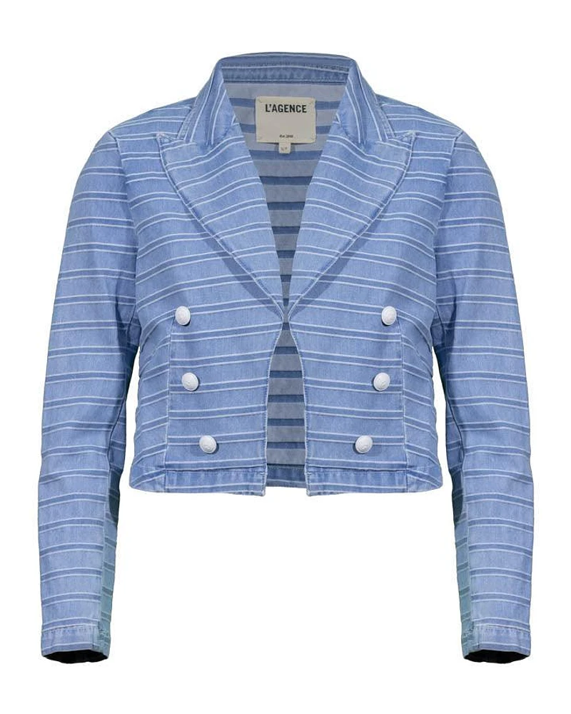 L'Agence Dolly Cropped Stripe Blazer