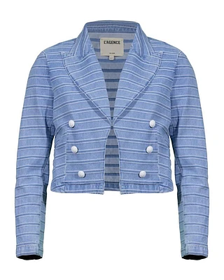 L'Agence Dolly Cropped Stripe Blazer