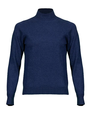 Repeat Mock Neck Cashmere Sweater Navy