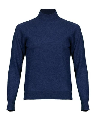 Repeat Mock Neck Cashmere Sweater Navy