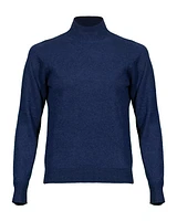 Repeat Mock Neck Cashmere Sweater Navy
