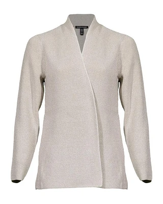 Eileen Fisher Cotton Crepe Open Cardigan