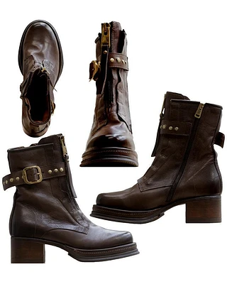 AS98 Double Zip Leather Boot