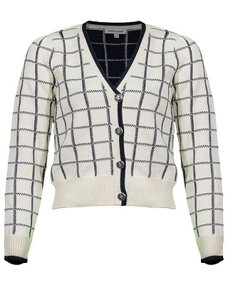 Veronica Beard Adaire Check Cardigan