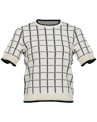 Veronica Beard Krissa Check Pullover