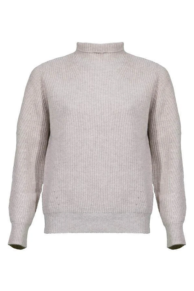 Kinross Cashmere Fashioned Funnel Neck Pullover