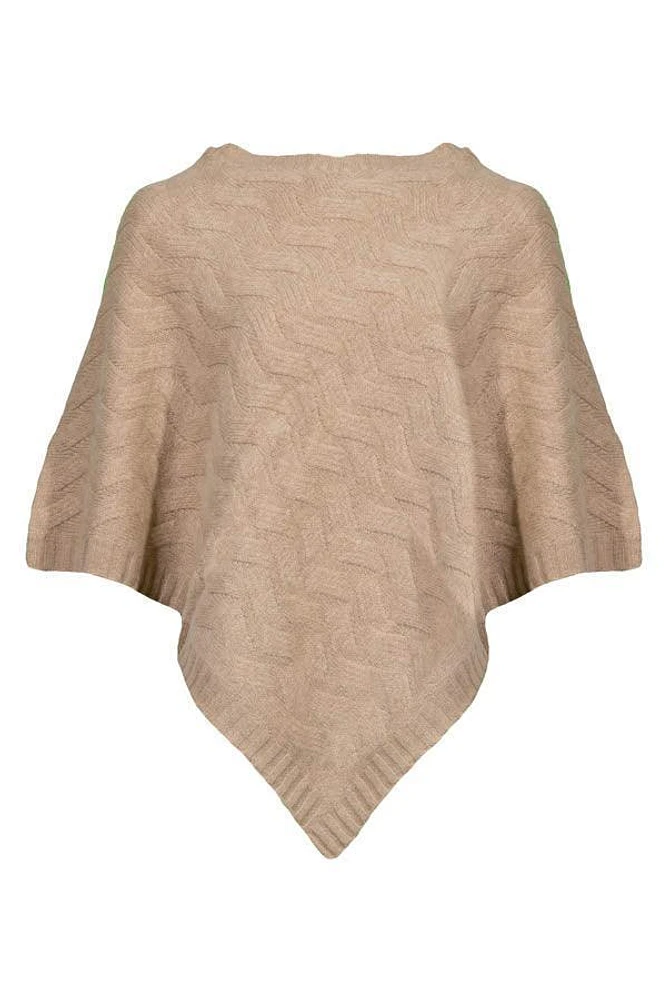 Kinross Cashmere Cable Poncho