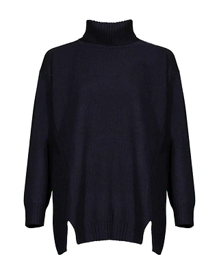 Tonet Pattern Mix Knit Turtleneck Pullover