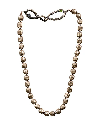 Karyn Chopik Grey Pearl Gem Necklace
