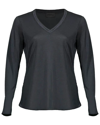 Purotatto V-Neck Cashmere Jersey Top