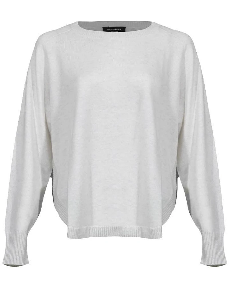 Repeat Organic Cashmere Round Hem Sweater