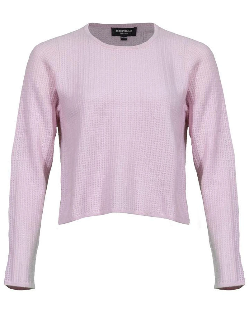 Repeat Textured Cashmere Blush Sweater