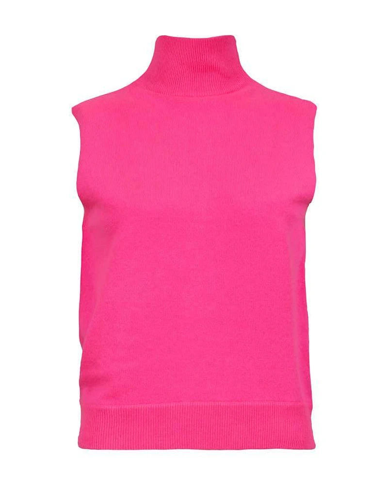 Lawrence Cashmere Turtleneck Tank Top