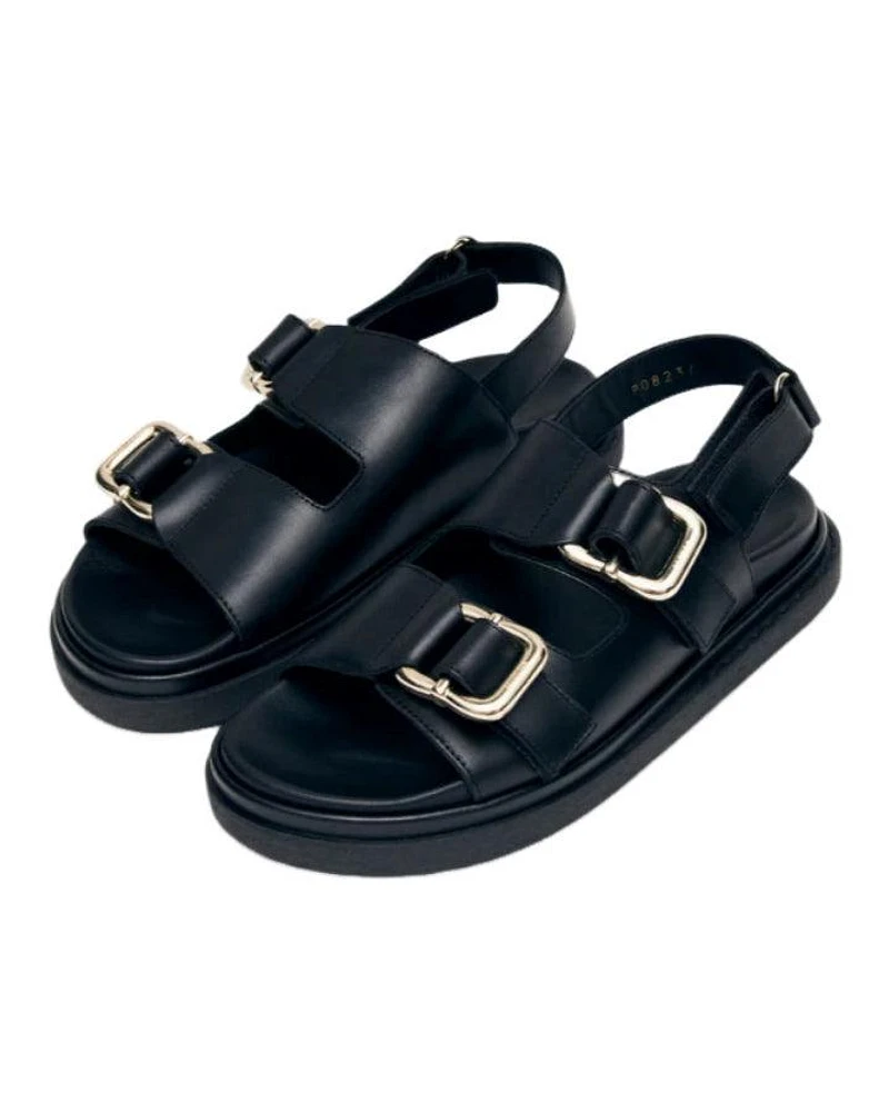 Alohas Black Leather Sandals
