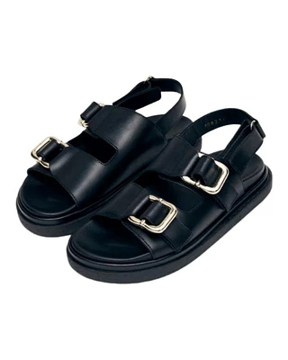 Alohas Black Leather Sandals