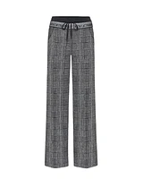 Cambio Ava Check Wide Leg Pant